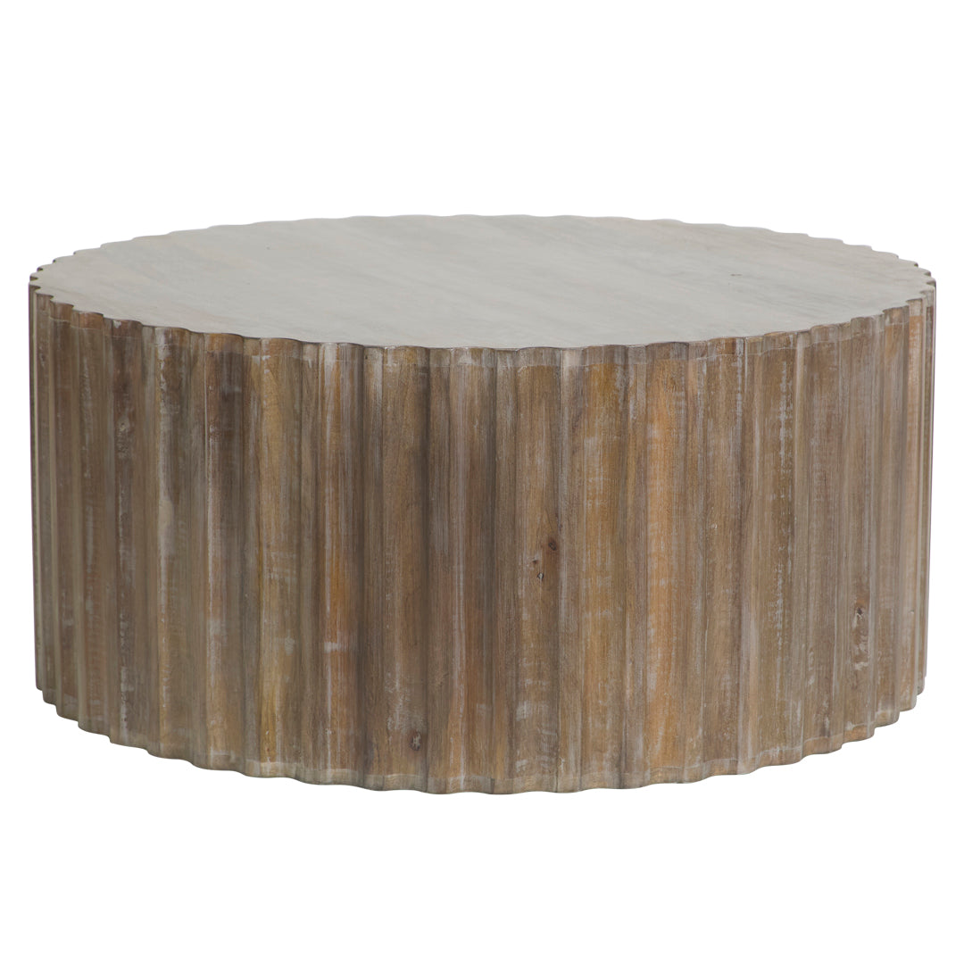 Grayson Mango Wood Circular Coffee Table