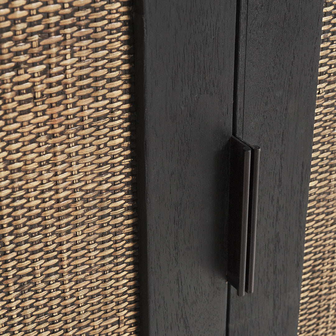 Raffles Bayur Wood Sideboard with Rattan Doors