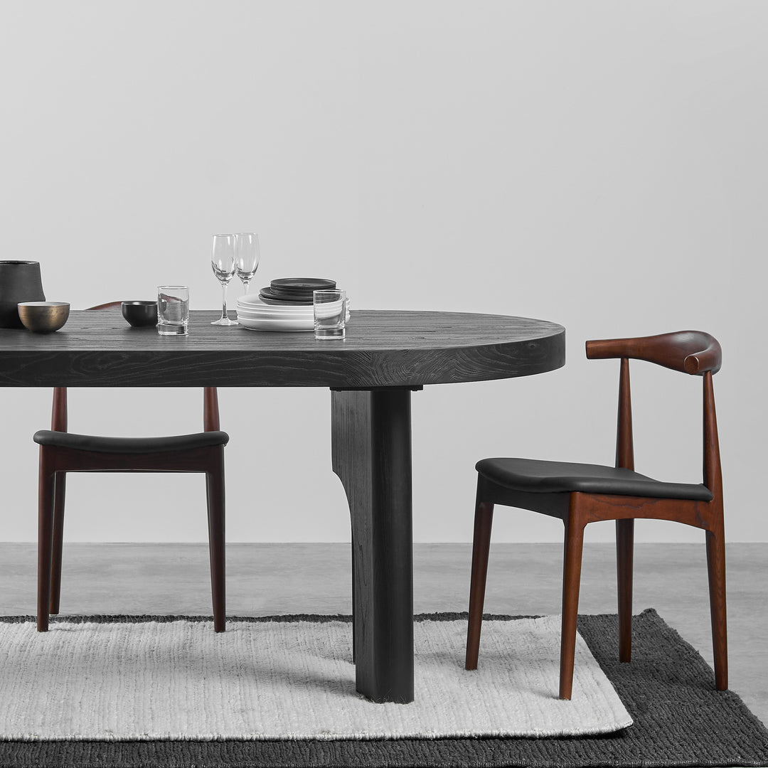 Abbotsford 2.8m oval dining table - Black