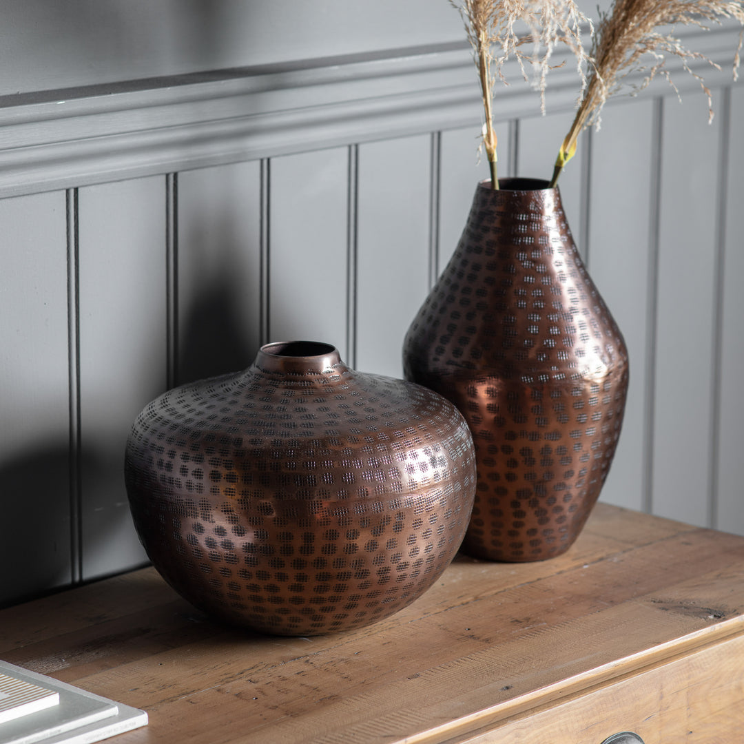 Owaka Vase Round Bronze 255x255x190mm