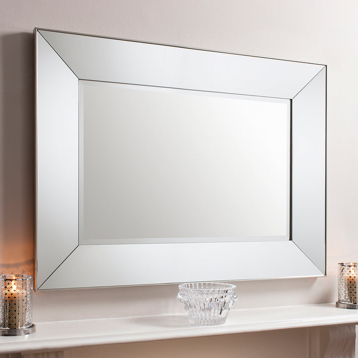 Cazzago Rectangular Mirrored Frame Wall Mirror