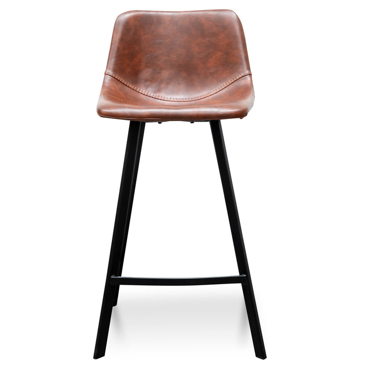 Griffith - 65cm Bar Stool - Cinnamon Brown PU Leather (Set of 2)