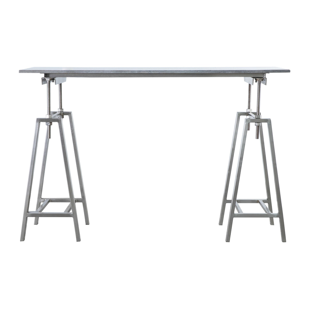 Elentra Iron Desk with Marble Top