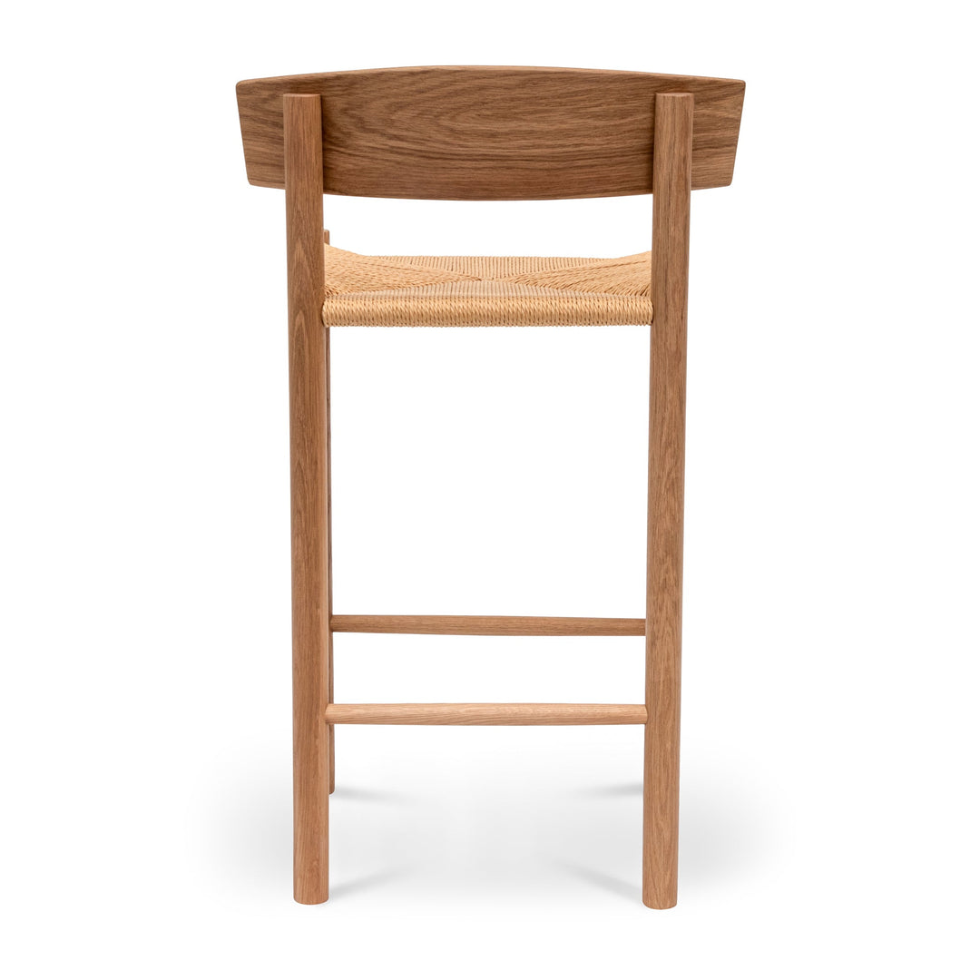 Campbell 65cm Bar Stool - Natural with Back Rest