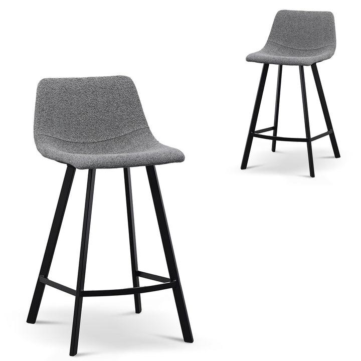 Griffith 65cm Bar Stool - Spec Charcoal (Set of 2)