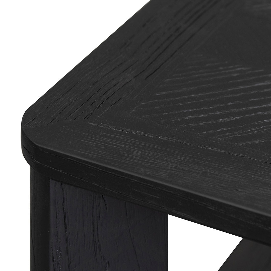Warren Square Elm Coffee Table - Black