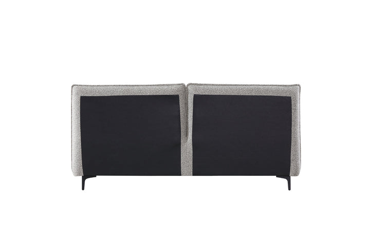Sittingbourne King Bed Frame - Charcoal Pepper Boucle
