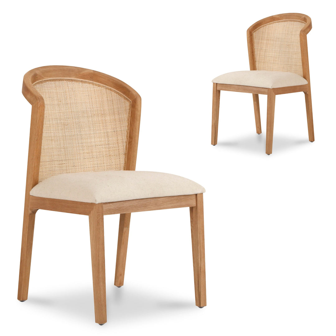 Meriden Fabric Dining Chair - Light Beige (Set of 2)