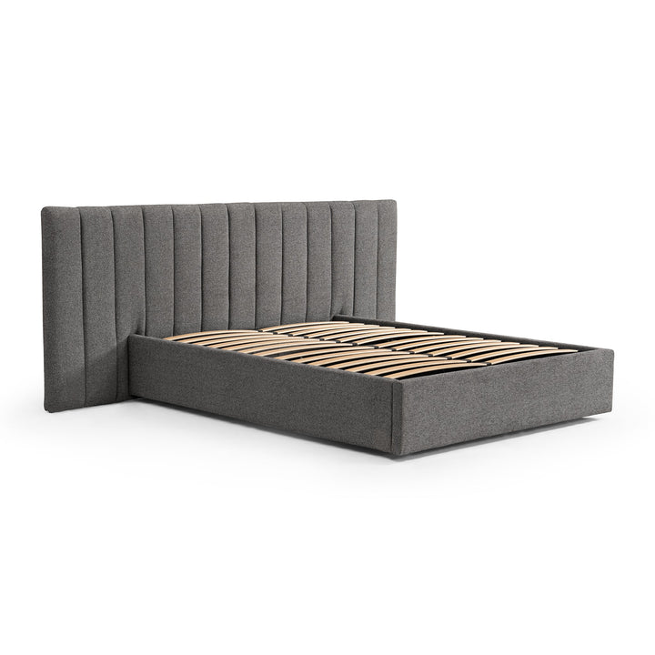 Arabella Wide Base Queen Bed Frame -  Charcoal