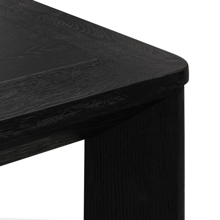 Warren 2.4m Wooden Dining Table - Full Black