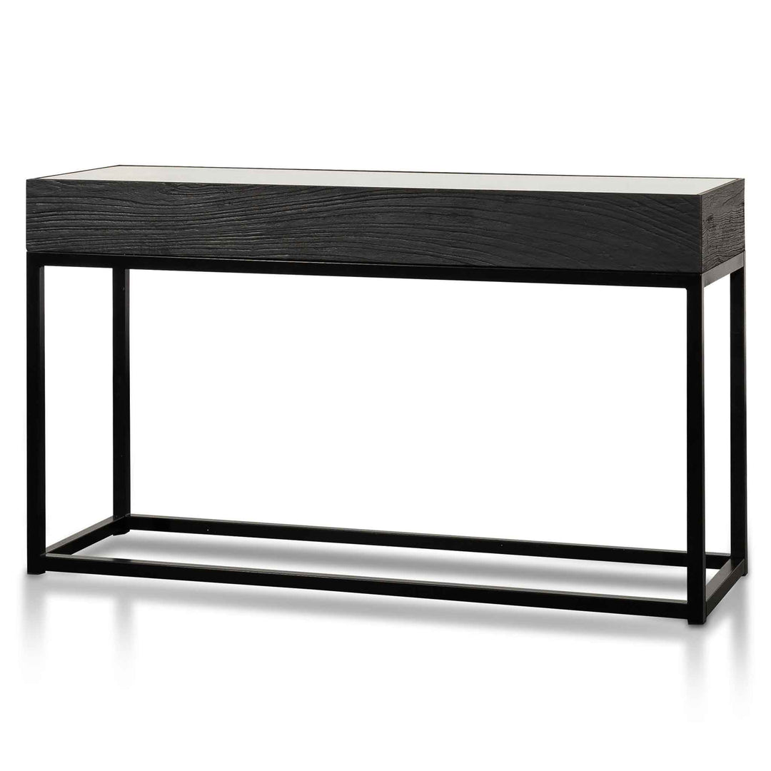 Abbotsford 1.39m Reclaimed Console Table - Full Black