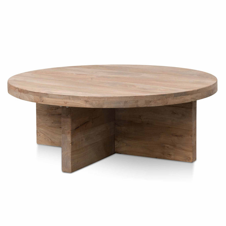 Richmond 100cm Round Coffee Table - Natural-Thick Base