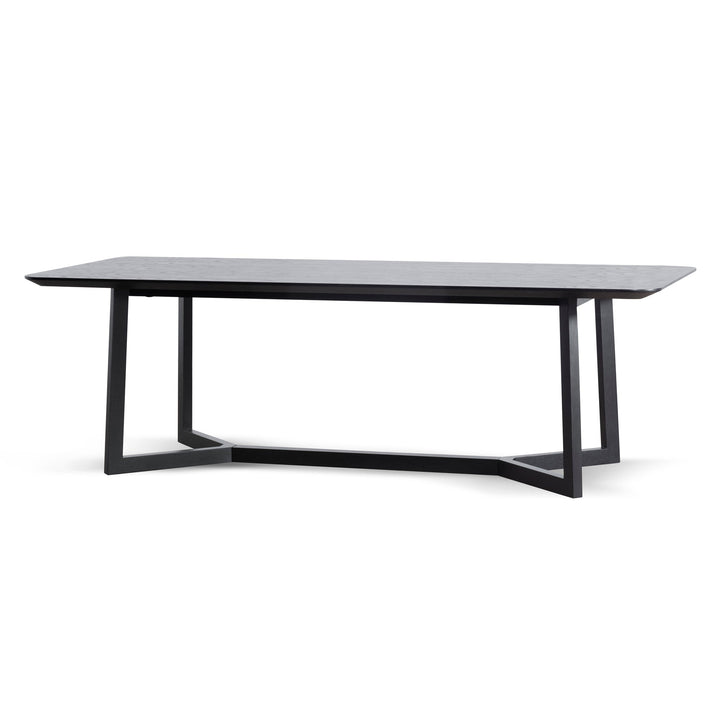 Oxford 2.4m Wooden Dining Table - Full Black