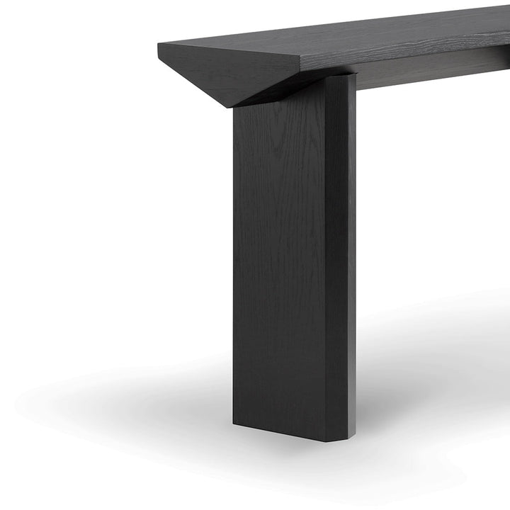 Oxford 1.4m Oak Console Table - Black