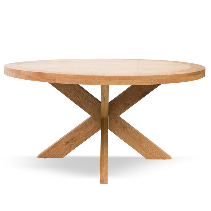 Warren 1.5m Round Wooden Dining Table - Distress Natural