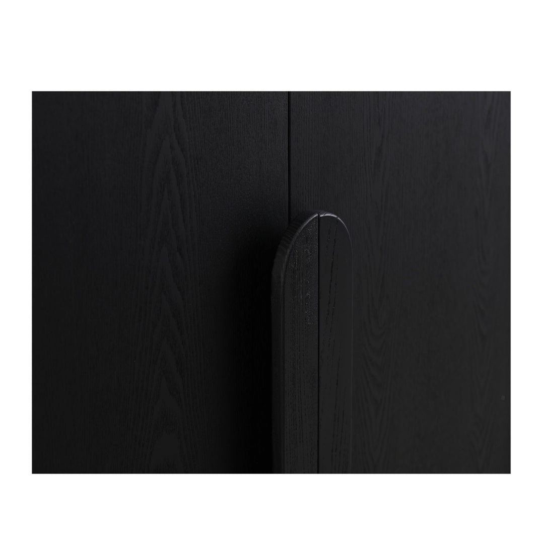 Abbotsford 150cm (H) Ash Curve Cabinet - Full Black