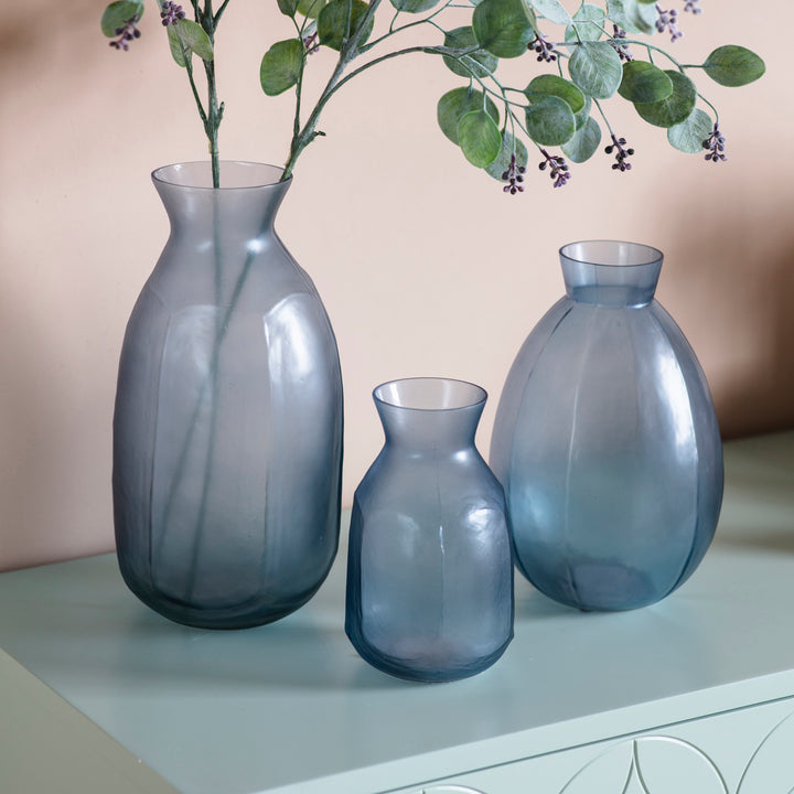 Ballina Vase Small Blue 150x150x240mm