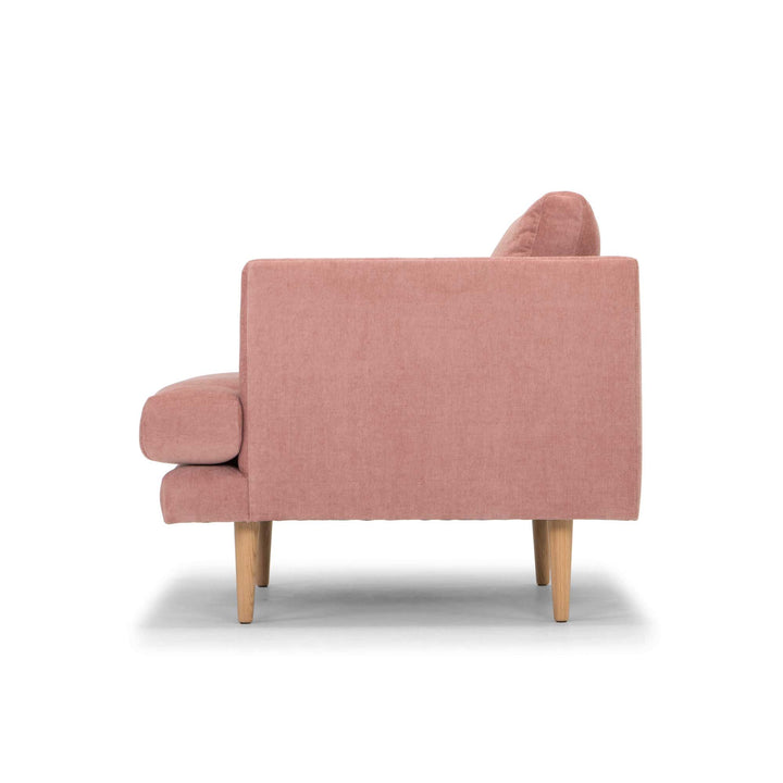 Fairford Armchair - Dusty Blush with Natural Legs