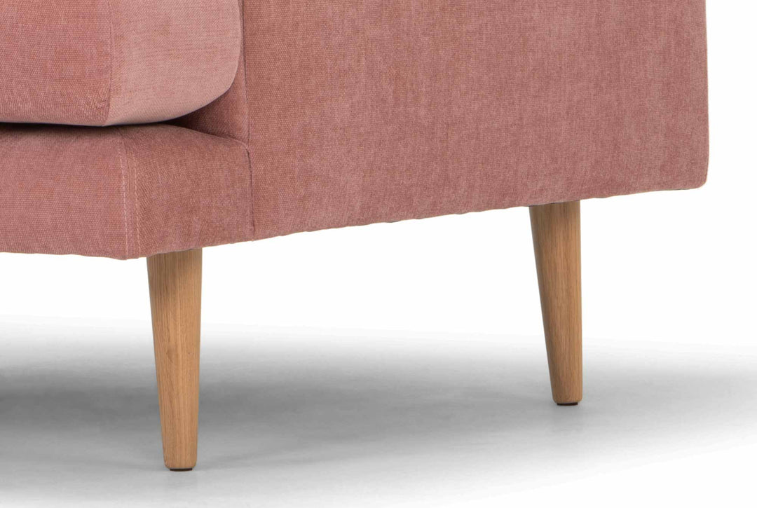 Fairford Armchair - Dusty Blush with Natural Legs