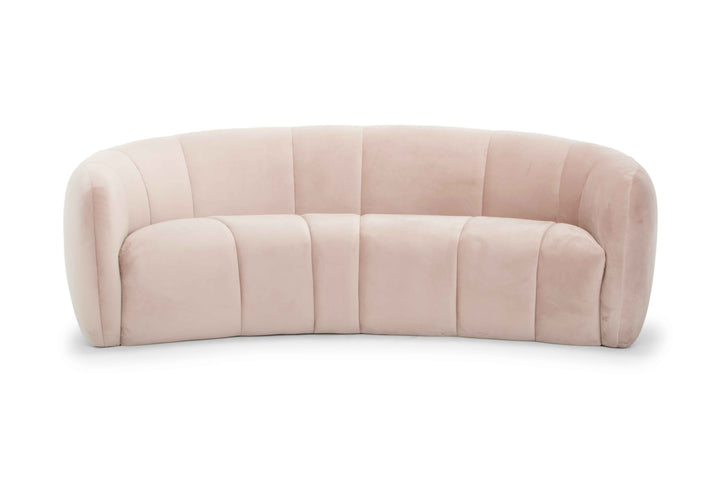 Victoria 3 Seater Fabric Sofa - Blush