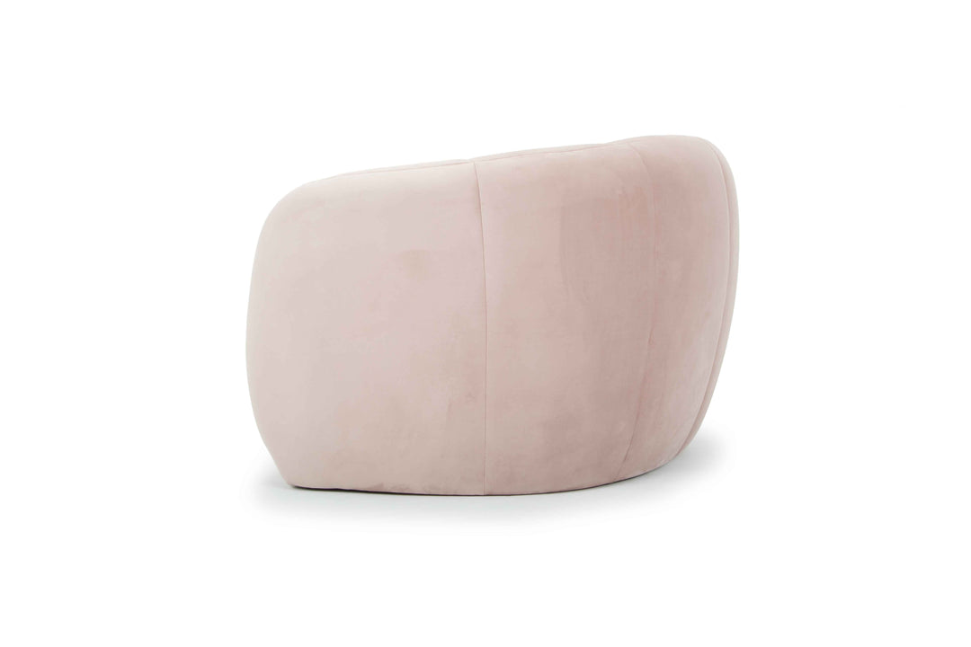 Victoria 3 Seater Fabric Sofa - Blush