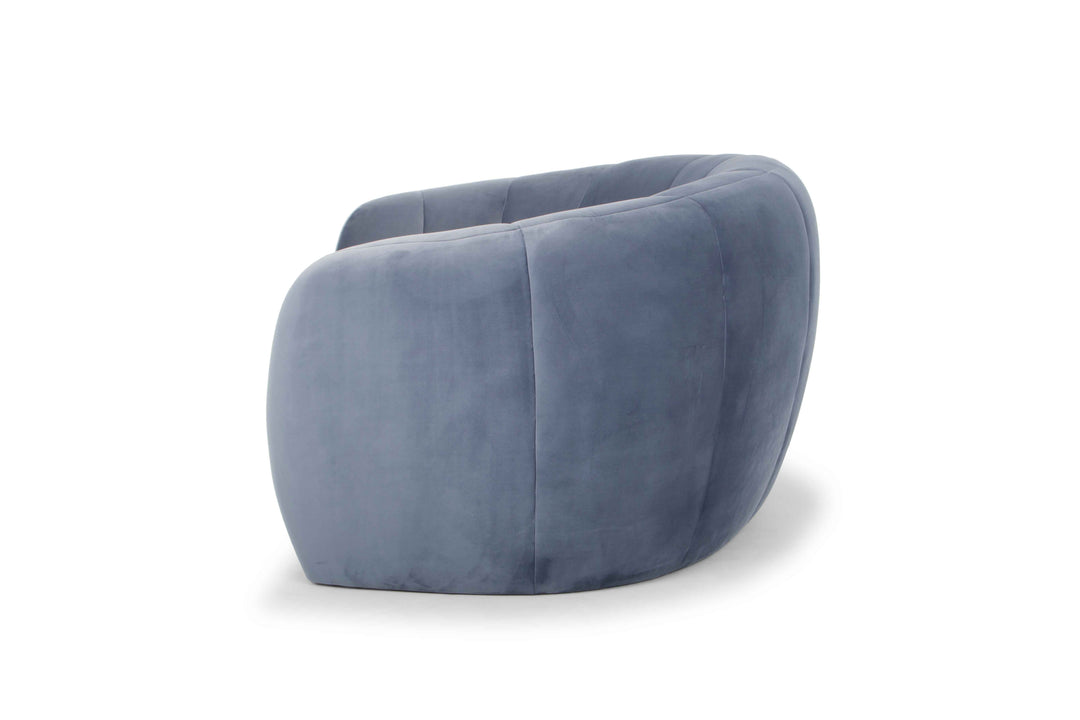 Victoria 3 Seater Fabric Sofa - Dust Blue