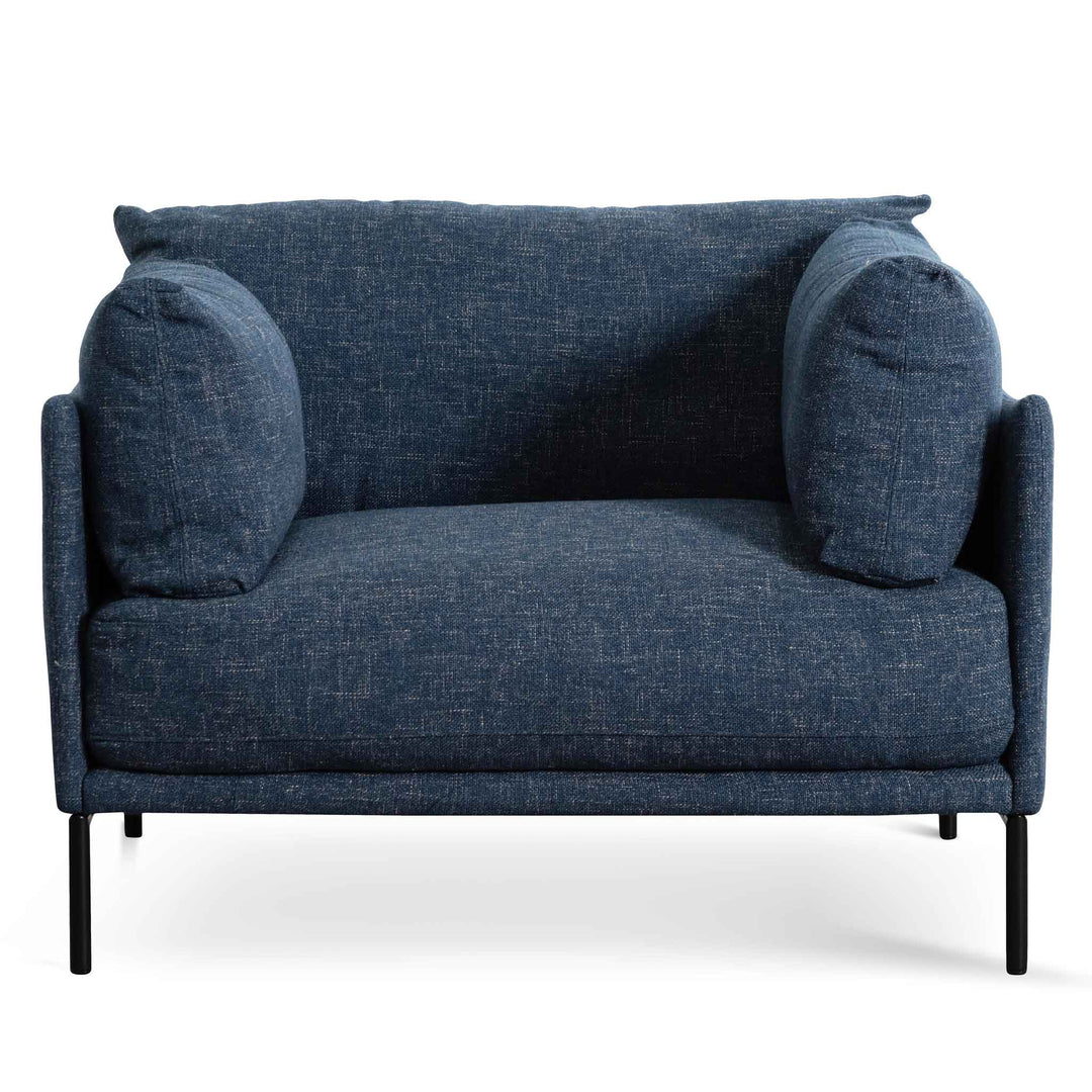 Broadway Fabric Arm Chair - Dark Blue