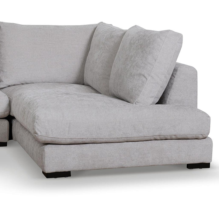 Broadway 4 Seater Fabric Right Chaise Sofa - Oyster Beige