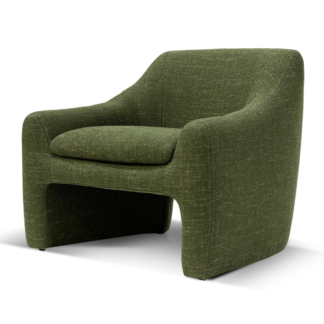 Broadway Fabric Armchair - Khaki Green