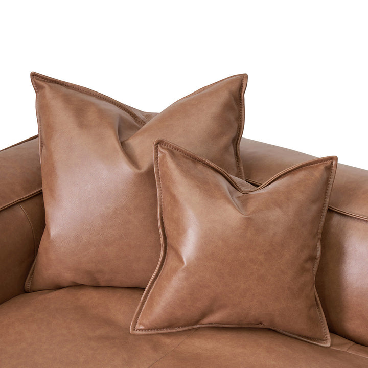 Broadway 4 Seater Sofa with Cushion and Pillow - Caramel Brown
