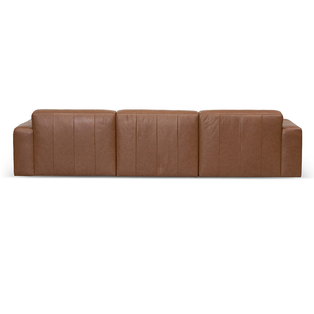 Broadway 4 Seater Sofa - Caramel Brown Leather