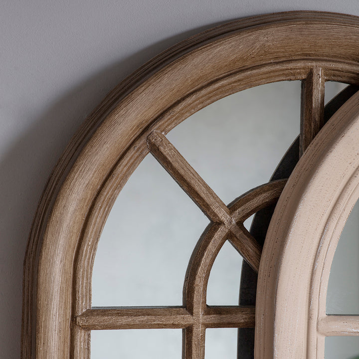 Bentivoglio Panelled Arch Window Mirror