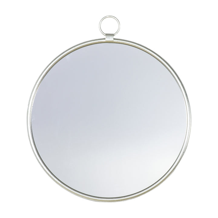 Edward Silver Round Mirror 610x700mm