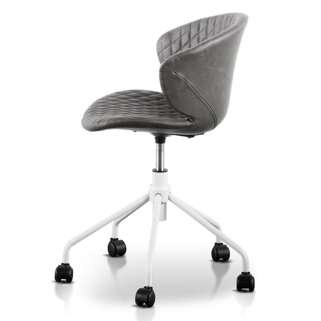 Danbury Office Chair - Charcoal with White Base