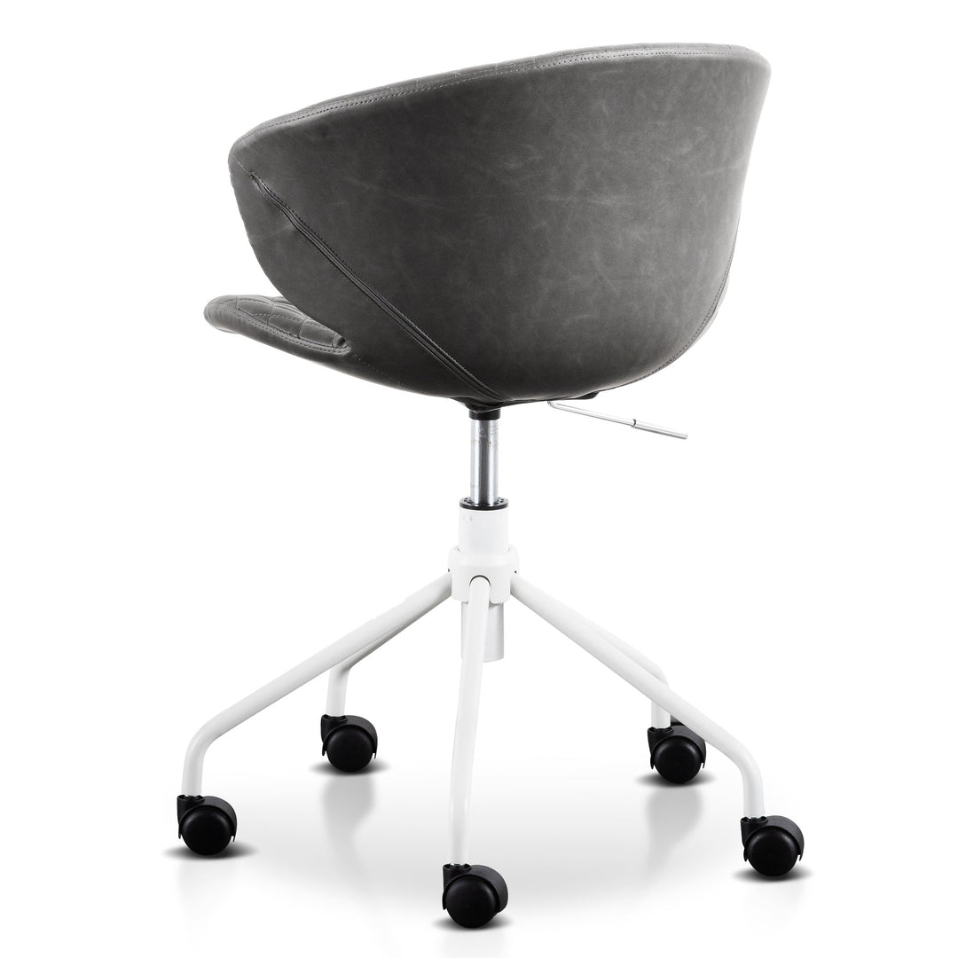 Danbury Office Chair - Charcoal with White Base