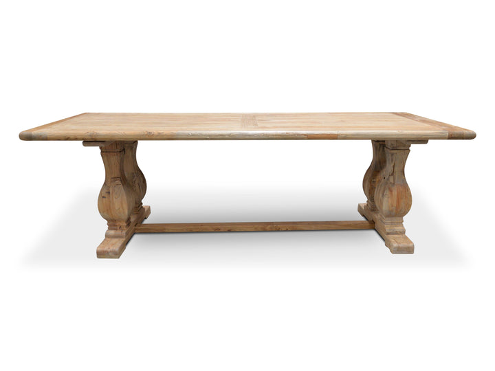 Richmond Elm Wood Dining Table 3m - Rustic Natural