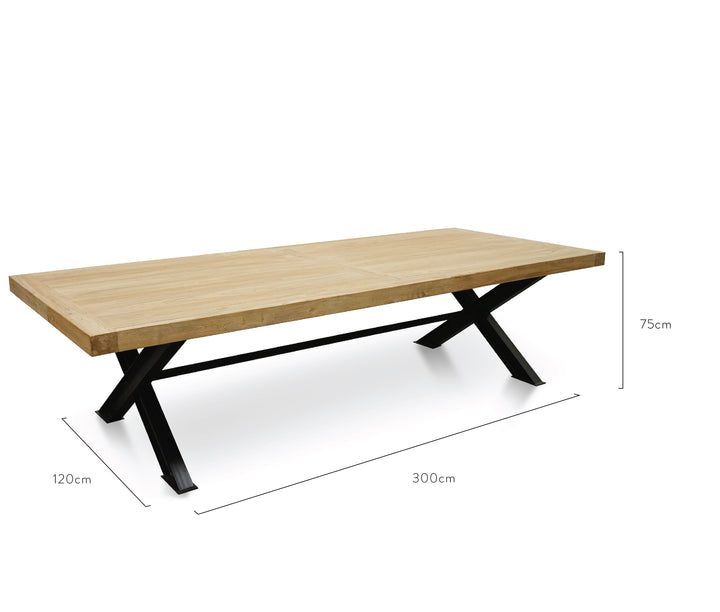 Richmond 3m Reclaimed Dining Table - Natural