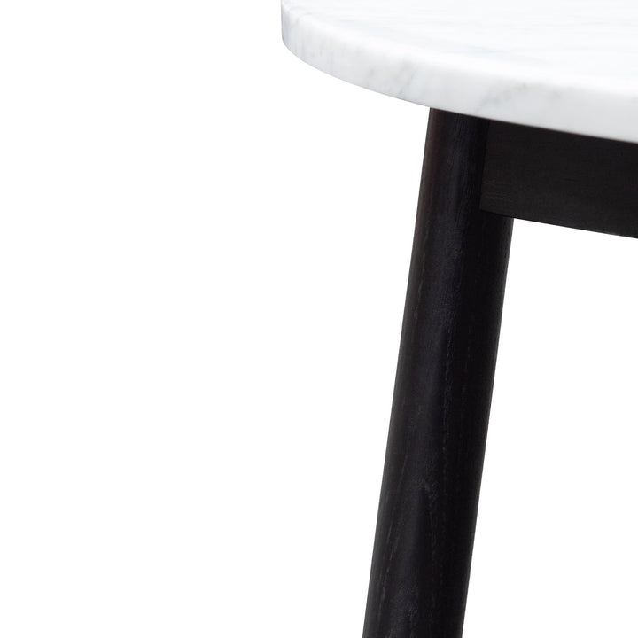 Folkestone 110cm Marble Coffee Table - Black Base