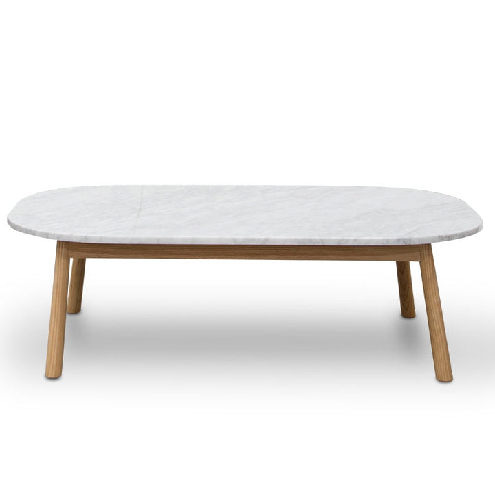 Folkestone 110cm Marble Coffee Table - Natural Base