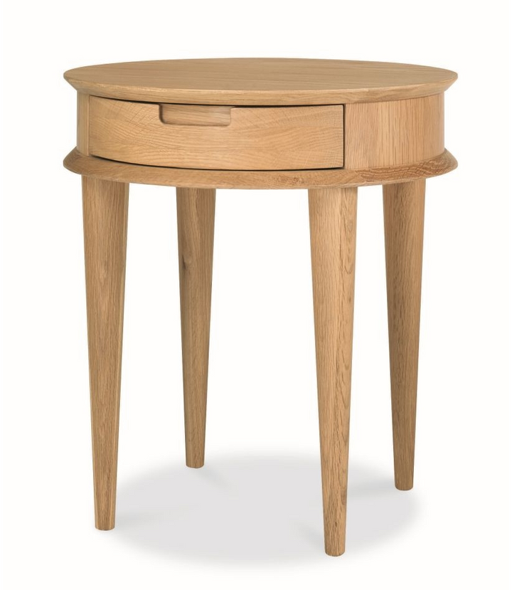 Tunbridge Lamp Side Table with Drawers - Natural