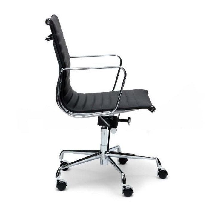 Aldridge Leather Office Chair - Black
