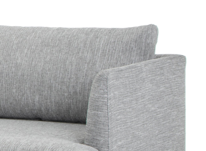 Victoria Seater With Left Chaise Sofa - Graphite Grey with Natural Legs