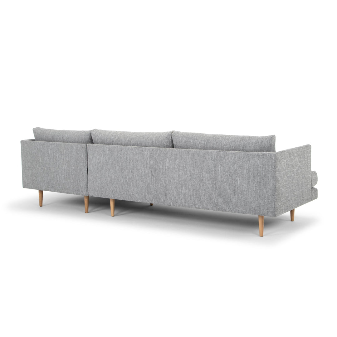 Fairford 3 Seater With Right Chaise Sofa - Graphite Grey with Natural Legs