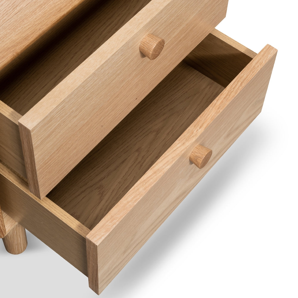 Tunbridge 2 Drawer Side Table - Oak