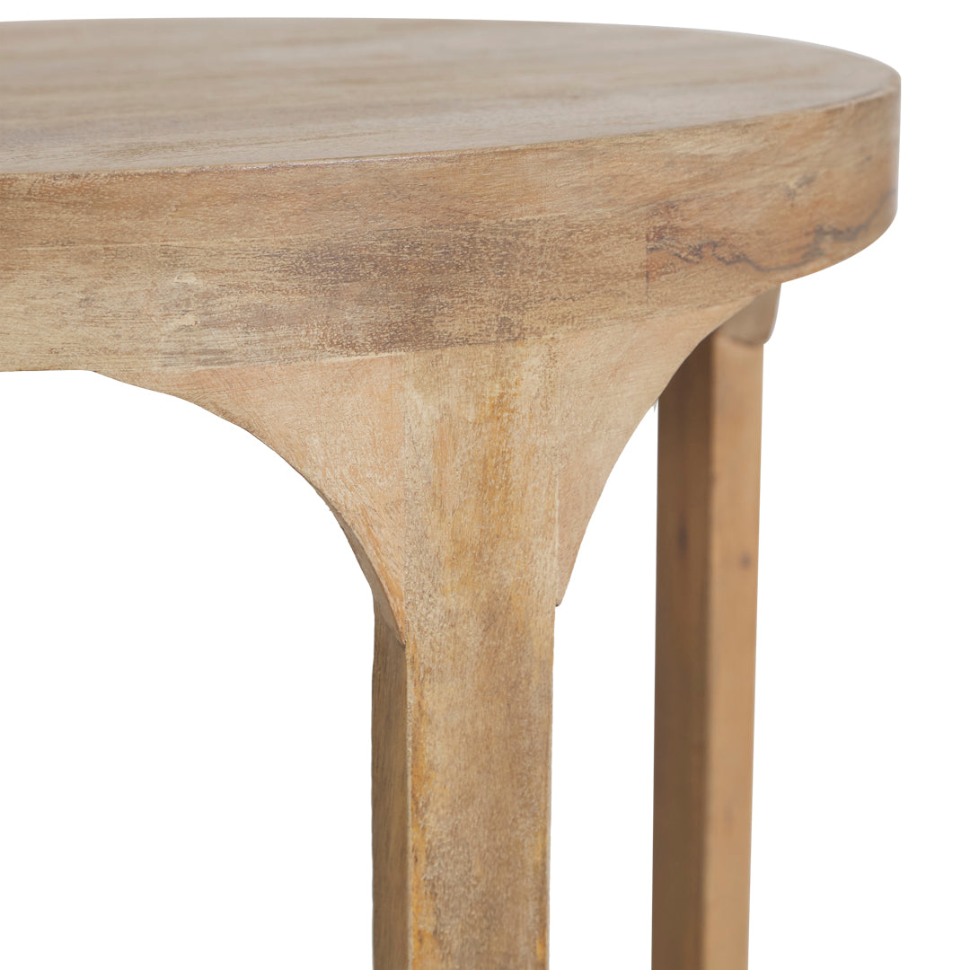 Scout Natural Mango Wood Circular Side Table