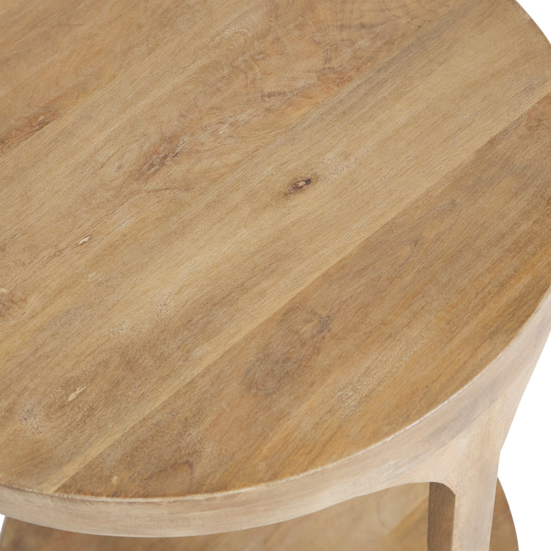 Scout Natural Mango Wood Circular Side Table