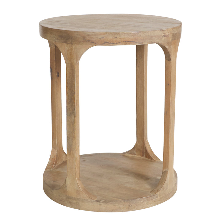 Scout Natural Mango Wood Circular Side Table