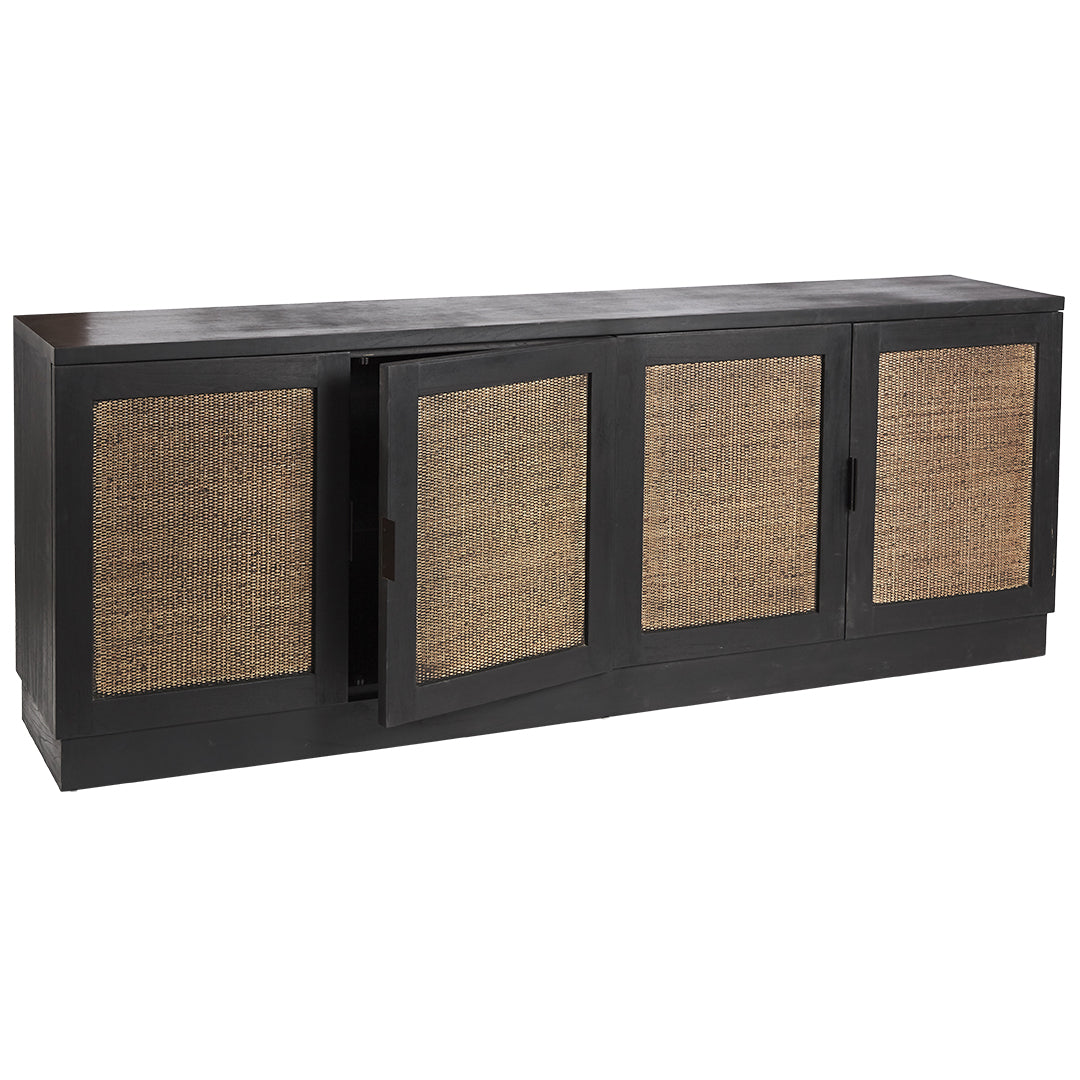 Raffles Bayur Wood Sideboard with Rattan Doors