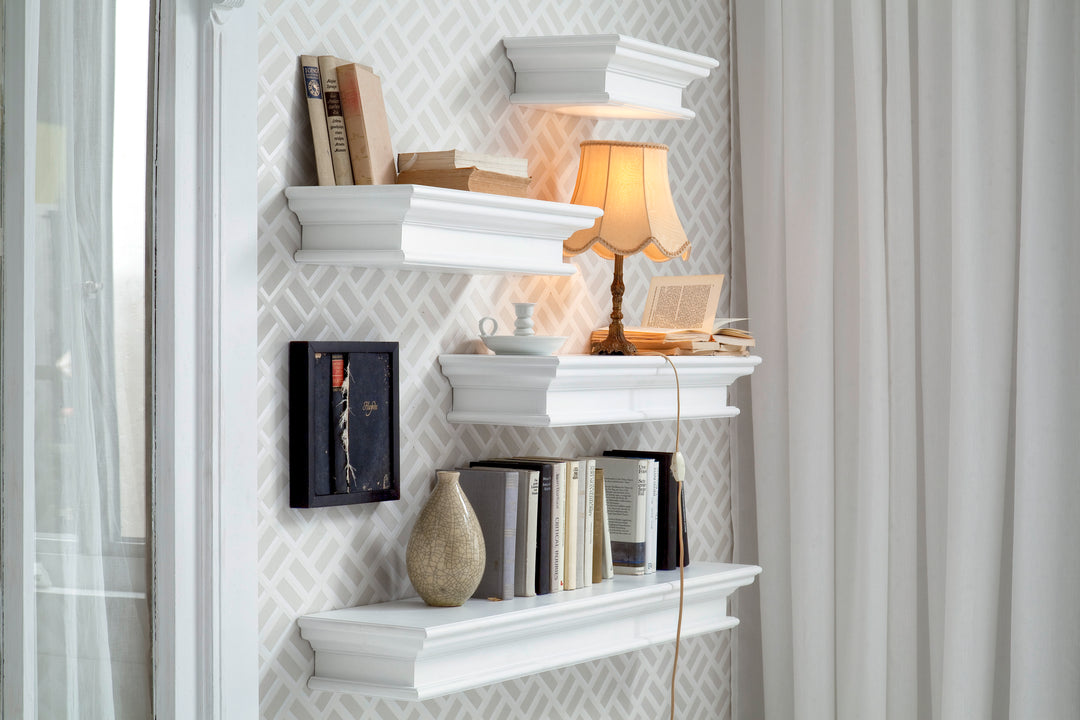 Halifax Floating Wall Shelf, Long