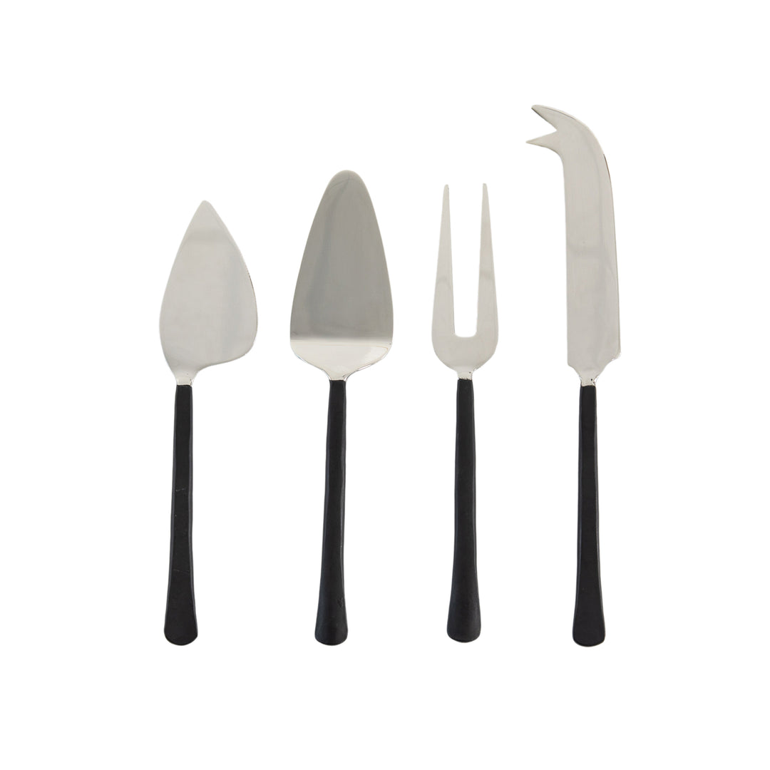 Vicenza Cheese Knife Set x4 Black